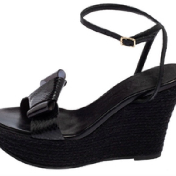 Burberry python wedge sandals - Picture 6 of 7